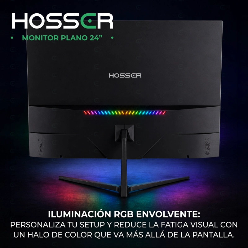 Monitor Pc Gamer Plano Hosser 24 Pulgadas 200hz 1ms Full Hd Ips Freesync Negro - 6