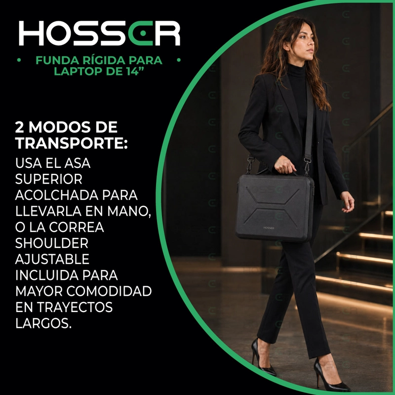 FUNDA LAPTOP HARDCASE 14 PULGADAS HOSSER RIGIDA PROTECTORA - 6