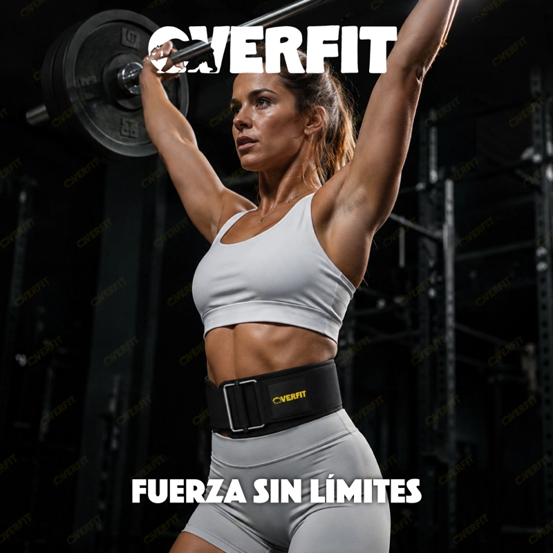 CINTURON LEVANTAMIENTO PESAS GYM OVERFIT LUMBAR CROSSFIT - 10