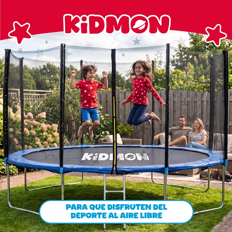 Cama Elastica Trampolin Para Ninos 4.3 Metros Kidmon Cama Saltarina 14ft - 10