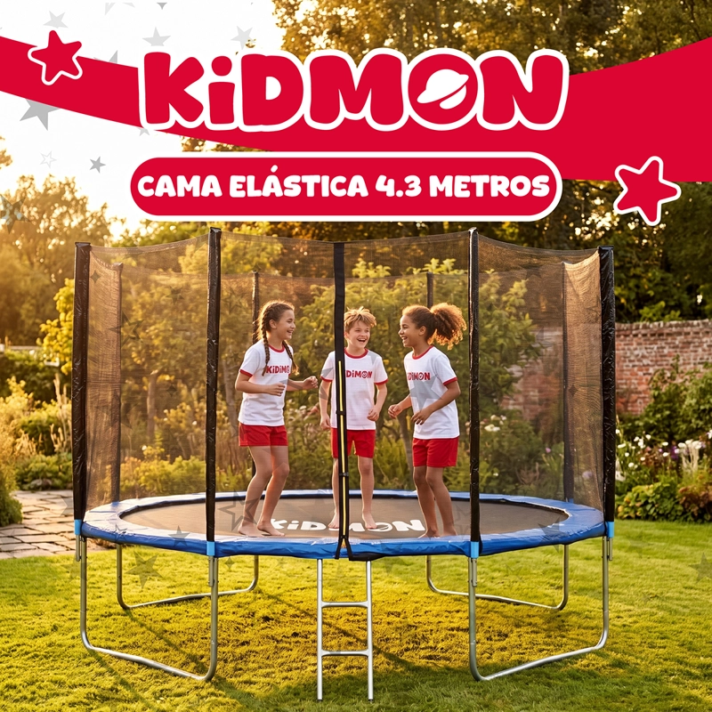 Cama Elastica Trampolin Para Ninos 4.3 Metros Kidmon Cama Saltarina 14ft - 2