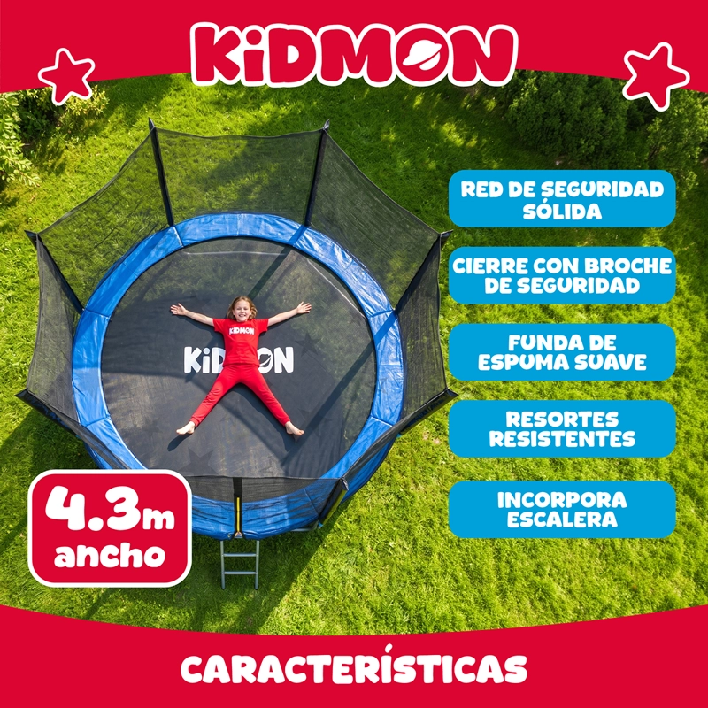 Cama Elastica Trampolin Para Ninos 4.3 Metros Kidmon Cama Saltarina 14ft - 4