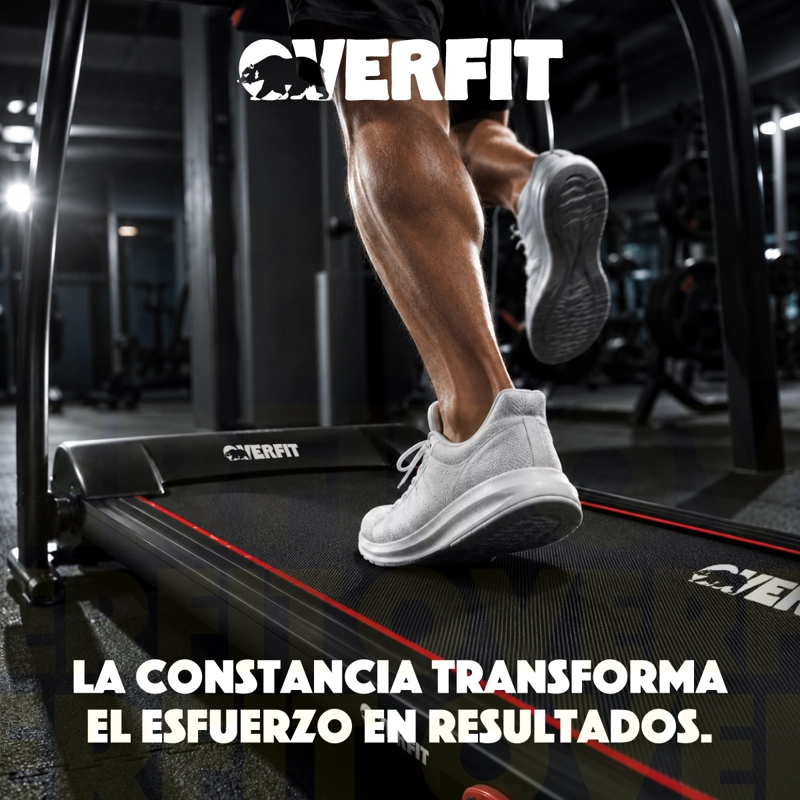 Trotadora Electrica Caminadora Plegable Overfit 12 Km/h Inclinacion 1 Hp 110 Kg Negro - 10