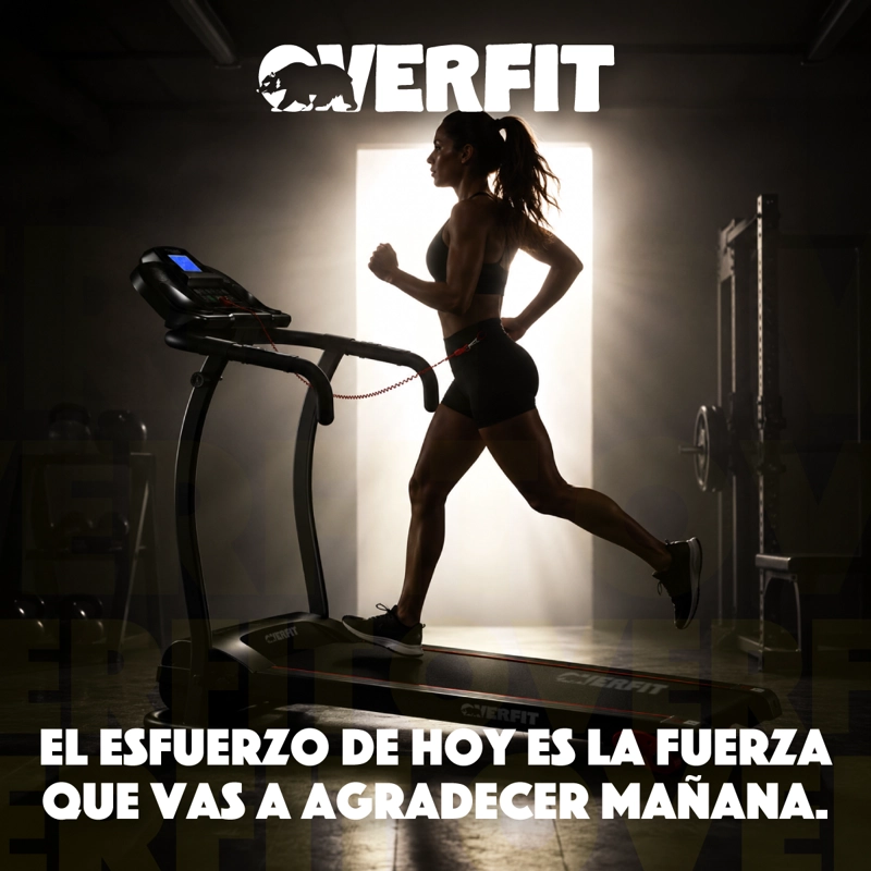 Trotadora Electrica Caminadora Plegable Overfit 12 Km/h Inclinacion 1 Hp 110 Kg Negro - 9