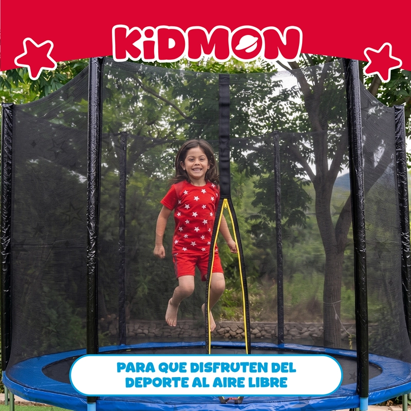 Cama Elastica Trampolin Para Ninos 2.4 Metros Kidmon Cama Saltarina 8ft - 10