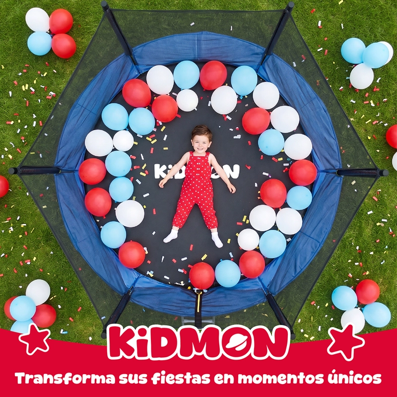 Cama Elastica Trampolin Para Ninos 2.4 Metros Kidmon Cama Saltarina 8ft - 8