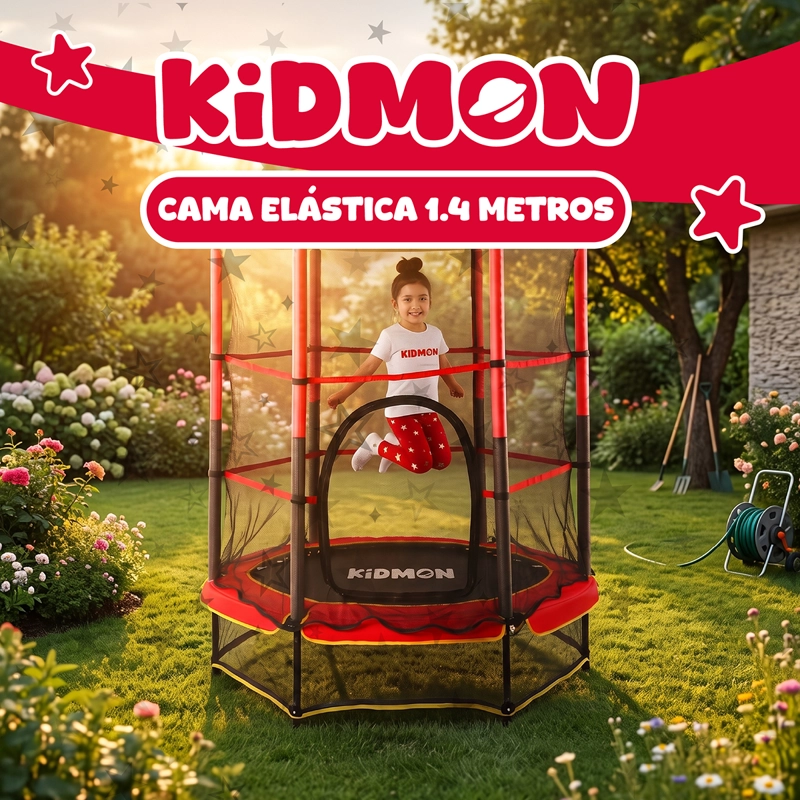 Cama Elastica Trampolin Para Ninos 1.4 Metros Kidmon Cama Saltarina 4ft - 2