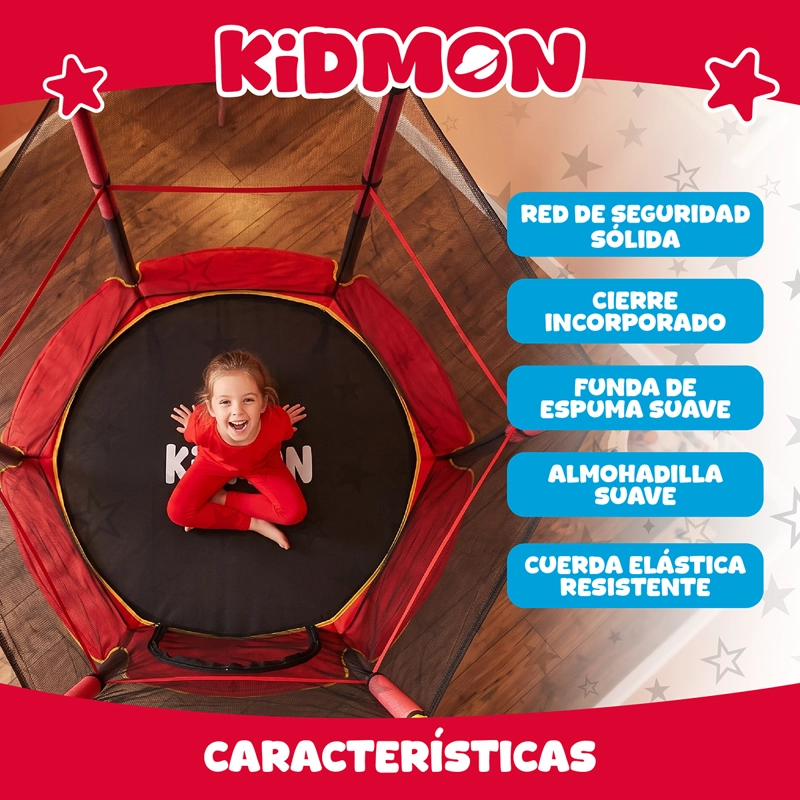 Cama Elastica Trampolin Para Ninos 1.4 Metros Kidmon Cama Saltarina 4ft - 4