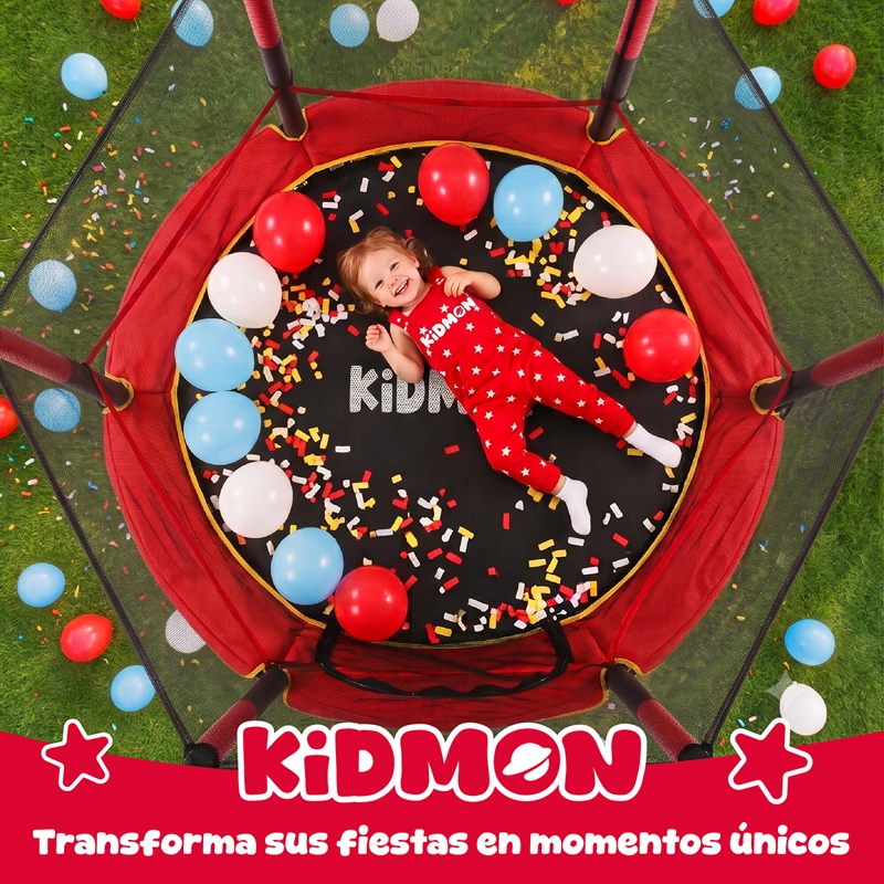 Cama Elastica Trampolin Para Ninos 1.4 Metros Kidmon Cama Saltarina 4ft - 8