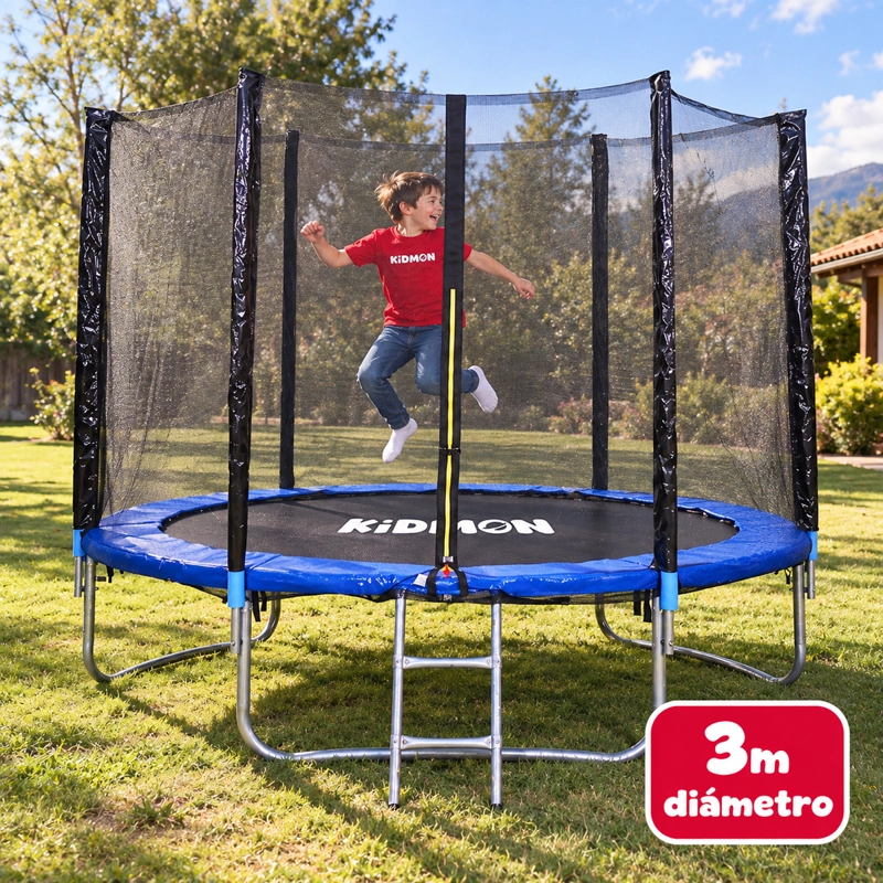 Cama Elastica Trampolin Para Ninos 3 Metros Kidmon Cama Saltarina 10ft - 1