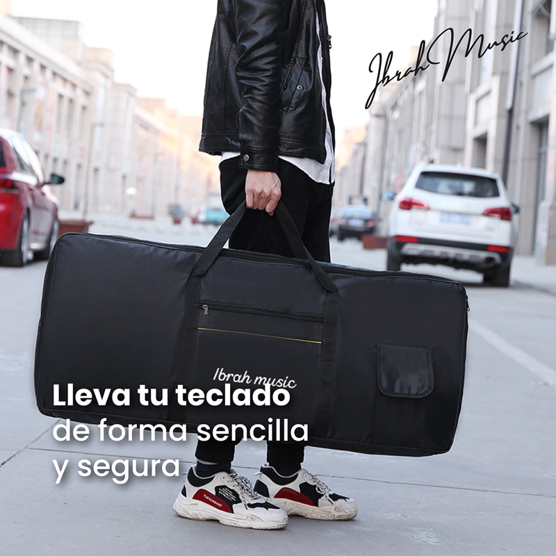 TECLADO IBRAH MUSIC MUSICAL 61 TECLAS IBRAH PIANO + FUNDA + ATRIL - 7
