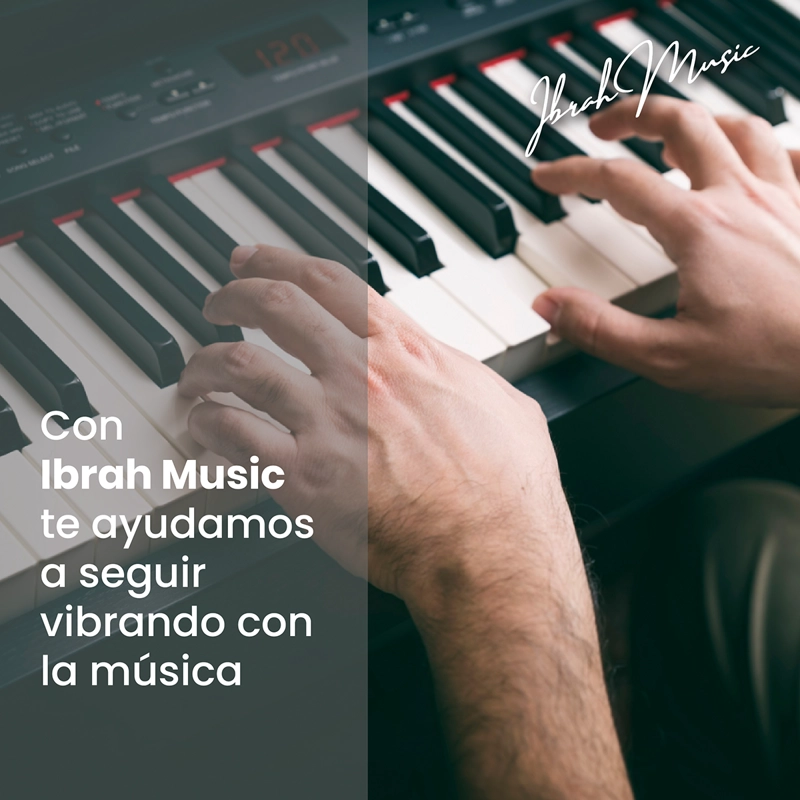 TECLADO IBRAH MUSIC MUSICAL 61 TECLAS IBRAH PIANO + FUNDA + ATRIL - 9
