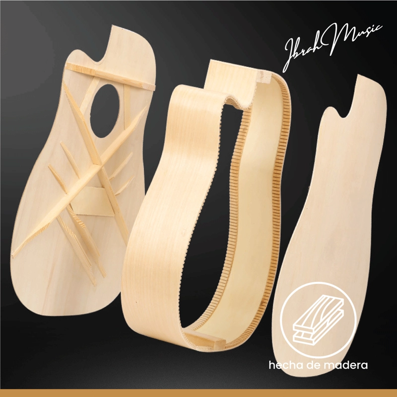 GUITARRA ACUSTICA IBRAH MUSIC CLASICA IBRAH 39 PULGADAS COLORES + FUNDA - 4