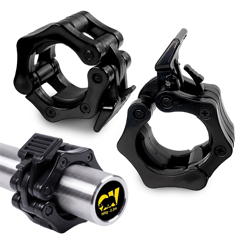 PAR DE COLLARINE PARA BARRA OLIMPICA OVERFIT COLOR NEGRO - 1
