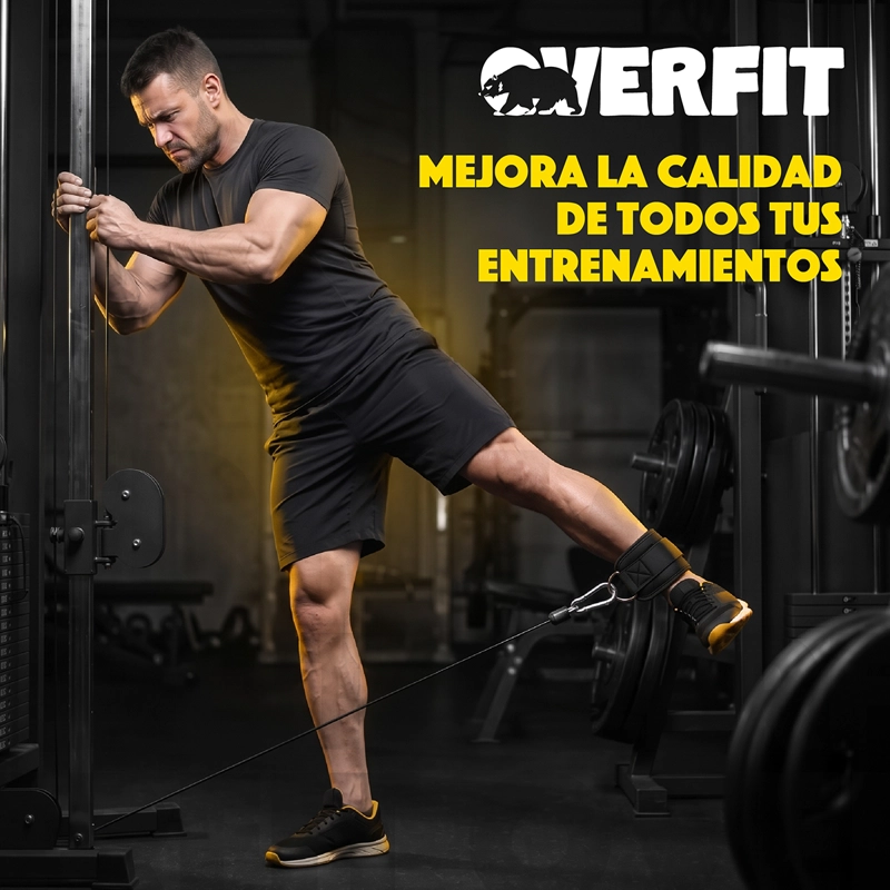 PAR TOBILLERAS PARA POLEA OVERFIT ENTRENEMIENTO TIRONES GYM - 10