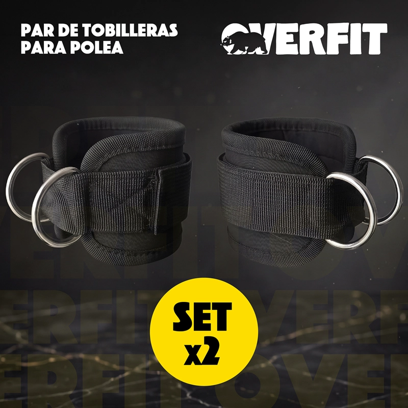 PAR TOBILLERAS PARA POLEA OVERFIT ENTRENEMIENTO TIRONES GYM - 2