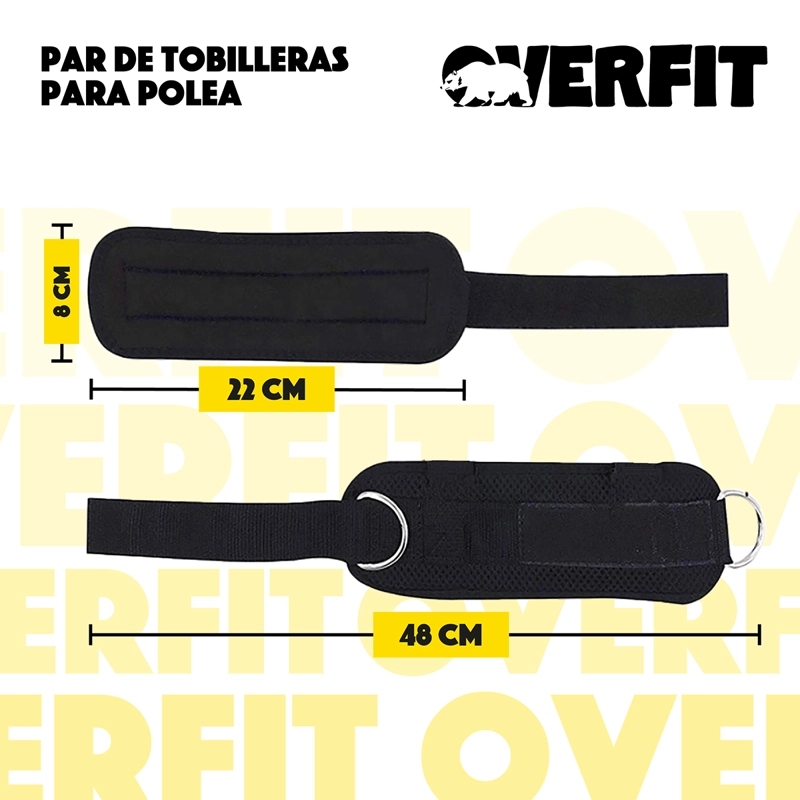 PAR TOBILLERAS PARA POLEA OVERFIT ENTRENEMIENTO TIRONES GYM - 3