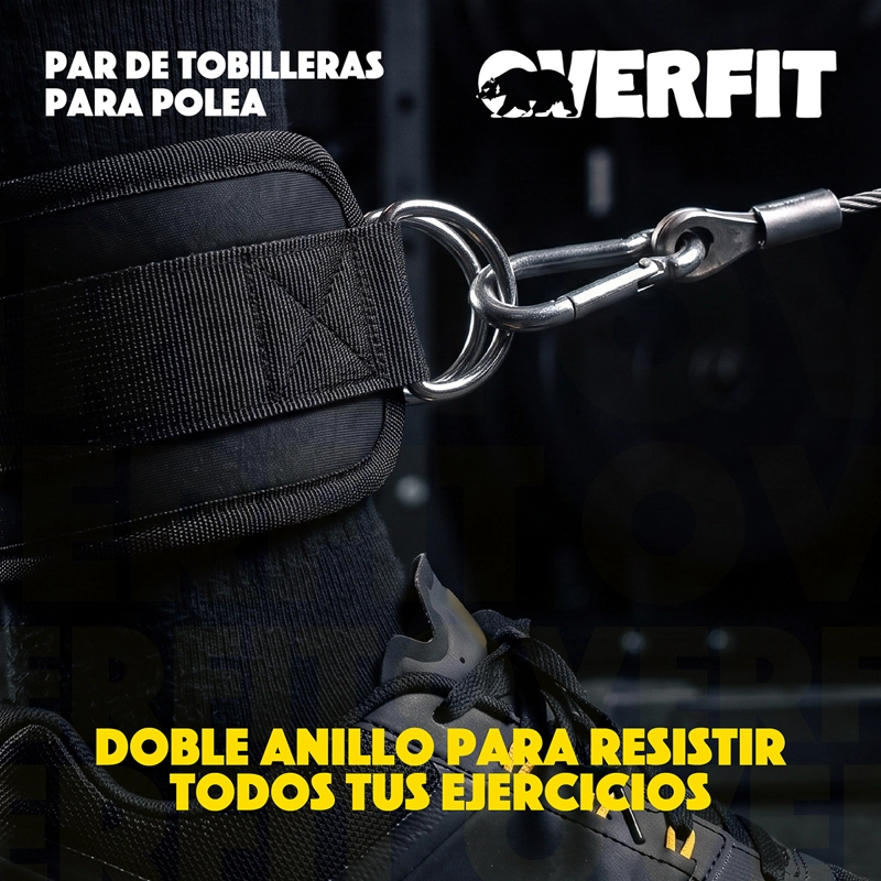 PAR TOBILLERAS PARA POLEA OVERFIT ENTRENEMIENTO TIRONES GYM - 5