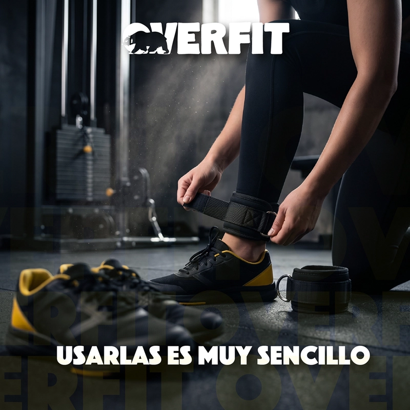 PAR TOBILLERAS PARA POLEA OVERFIT ENTRENEMIENTO TIRONES GYM - 7