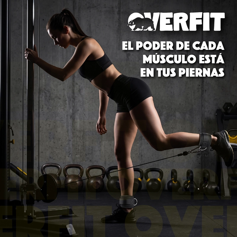 PAR TOBILLERAS PARA POLEA OVERFIT ENTRENEMIENTO TIRONES GYM - 9