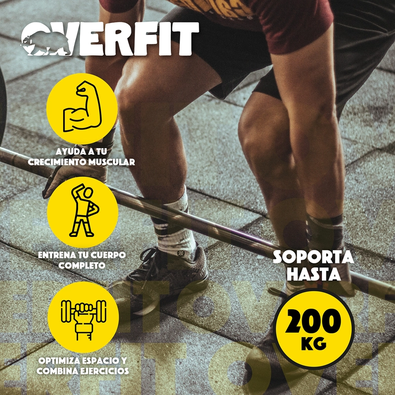 BARRA OLIMPICA FORMA RECTA 16KG OVERFIT DE 2.2 METROS - 6