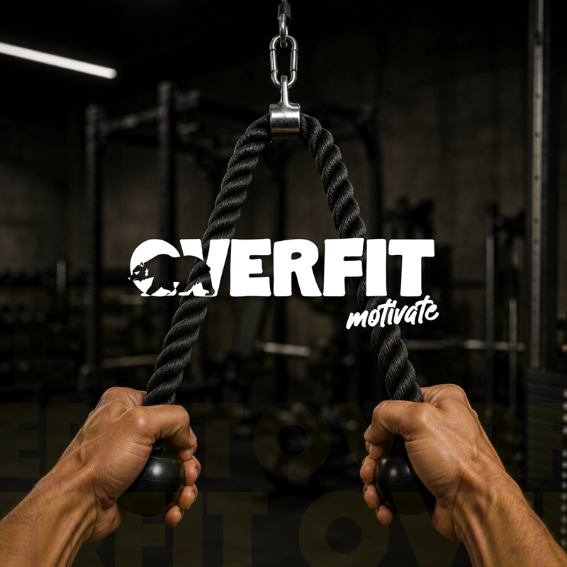 AGARRE CUERDA TRICEPS ERGONOMICO OVERFIT ENTRENAMIENTO POLEA - 10
