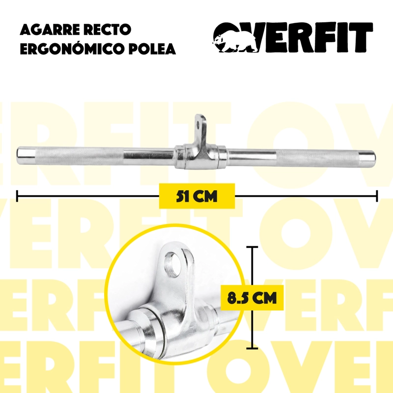 AGARRE RECTO ERGONOMICO PRO OVERFIT ENTRENAMIENTO POLEA - 3