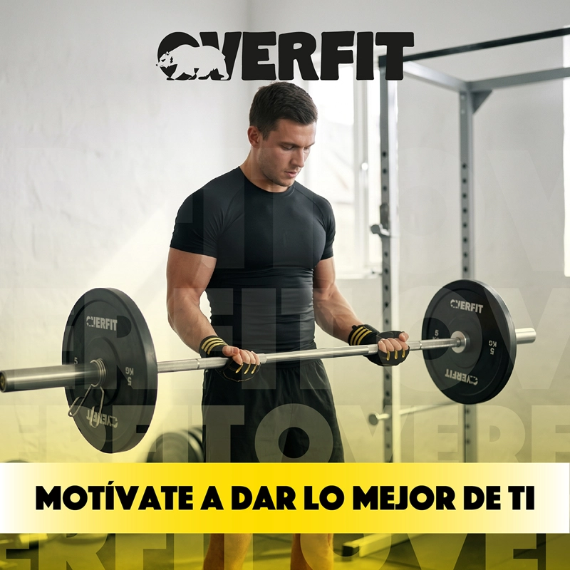 BARRA OLIMPICA FORMA RECTA 11.5KG OVERFIT DE 1.8 METROS - 9