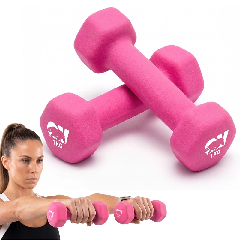 KIT X2 MANCUERNAS HEXAGONALES 1KG NEOPRENO OVERFIT - 1