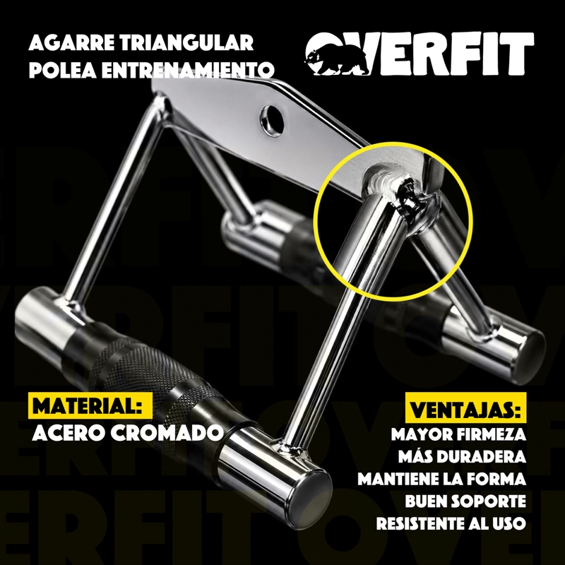 AGARRE TRIANGULO ENGOMADO PRO OVERFIT ENTRENAMIENTO POLEA - 3
