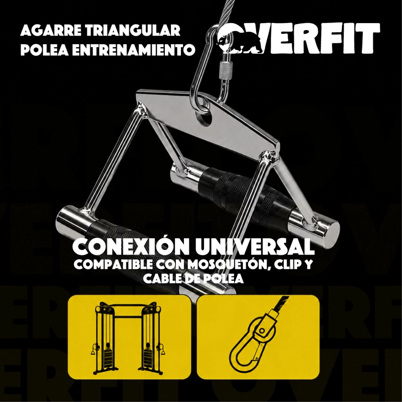 AGARRE TRIANGULO ENGOMADO PRO OVERFIT ENTRENAMIENTO POLEA - 8
