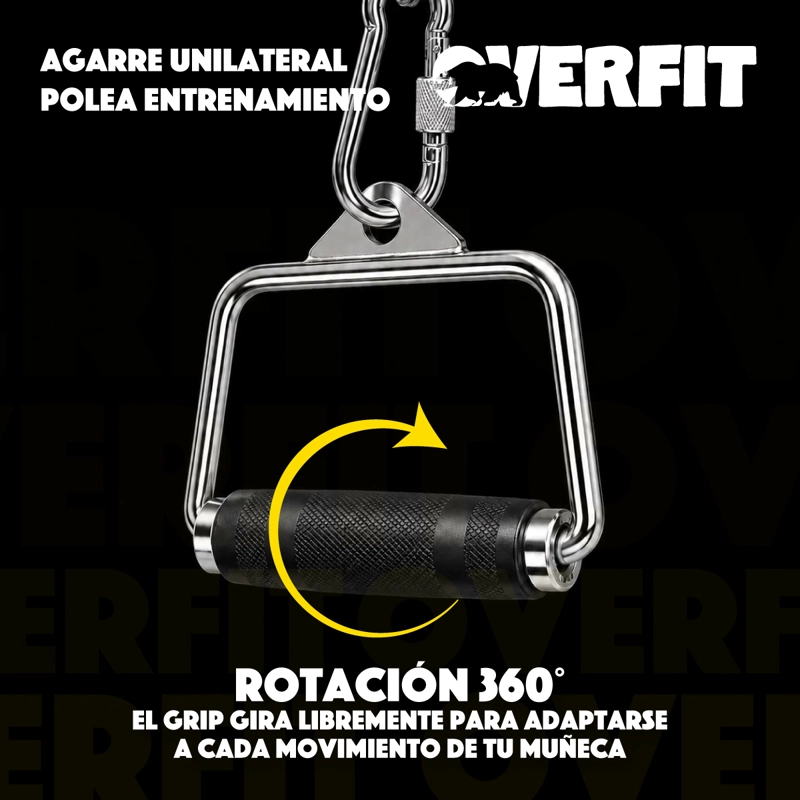 AGARRE UNILATERAL ENGOMADO PRO OVERFIT ENTRENAMIENTO POLEA - 8