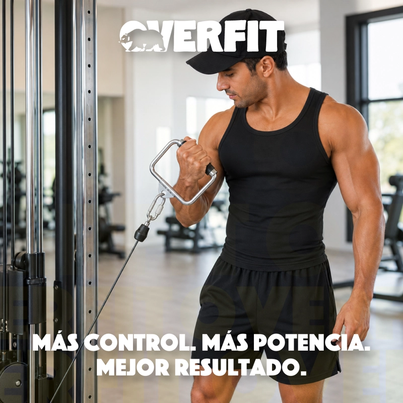 AGARRE UNILATERAL ENGOMADO PRO OVERFIT ENTRENAMIENTO POLEA - 9