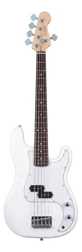BAJO ELECTRICO IBRAH P-BASS 5 CUERDAS ROJO + AMPLIFICADOR PRA20W + ACCESORIOS - 1