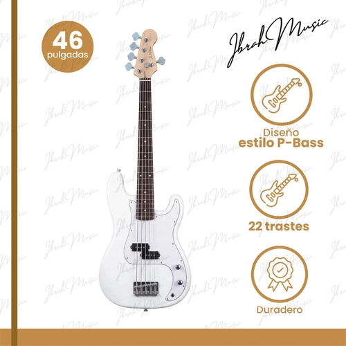 BAJO ELECTRICO IBRAH P-BASS 5 CUERDAS ROJO + AMPLIFICADOR PRA20W + ACCESORIOS - 4