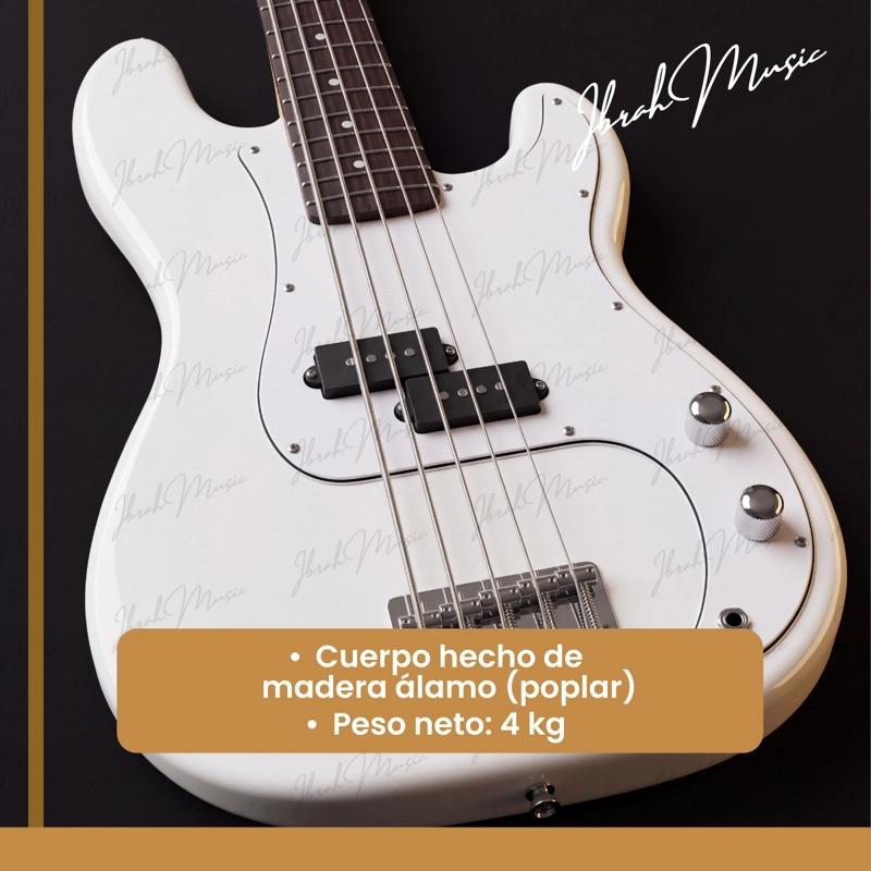 BAJO ELECTRICO IBRAH P-BASS 5 CUERDAS ROJO + AMPLIFICADOR PRA20W + ACCESORIOS - 6