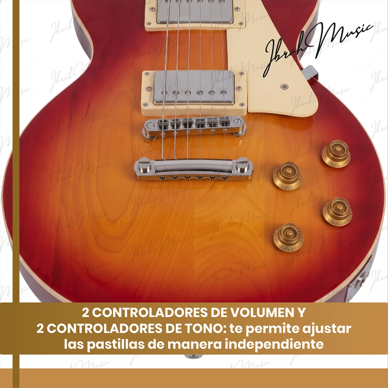 GUITARRA ELECTRICA IBRAH LES PAUL SUNBURST + AMPLIFICADOR KA20W + ACCESORIOS - 6