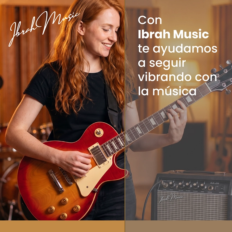 GUITARRA ELECTRICA IBRAH LES PAUL SUNBURST + AMPLIFICADOR KA20W + ACCESORIOS - 9