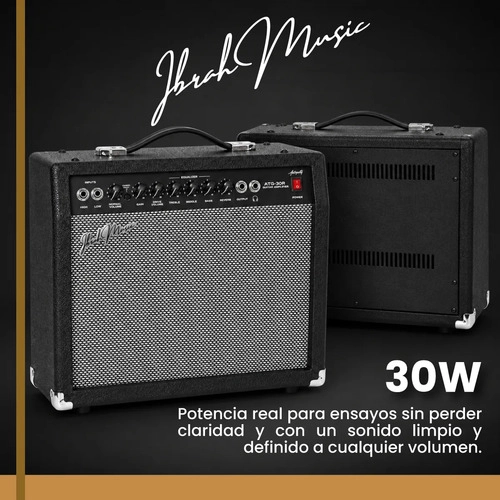 AMPLIFICADOR IBRAH MUSIC ATG-30 GUITARRA 30W NEGRO - 7