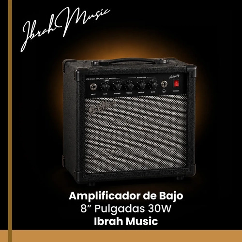 AMPLIFICADOR IBRAH MUSIC ATB-30 BAJO 30W NEGRO - 2