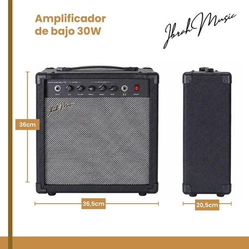 AMPLIFICADOR IBRAH MUSIC ATB-30 BAJO 30W NEGRO - 3