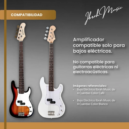 AMPLIFICADOR IBRAH MUSIC ATB-30 BAJO 30W NEGRO - 6