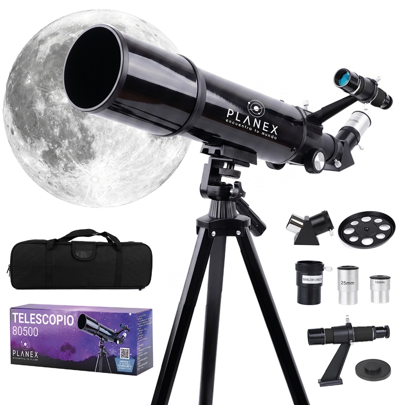 TELESCOPIO ASTRONOMICO MONOCULAR F50080 PLANEX + SOPORTE CELULAR - 1
