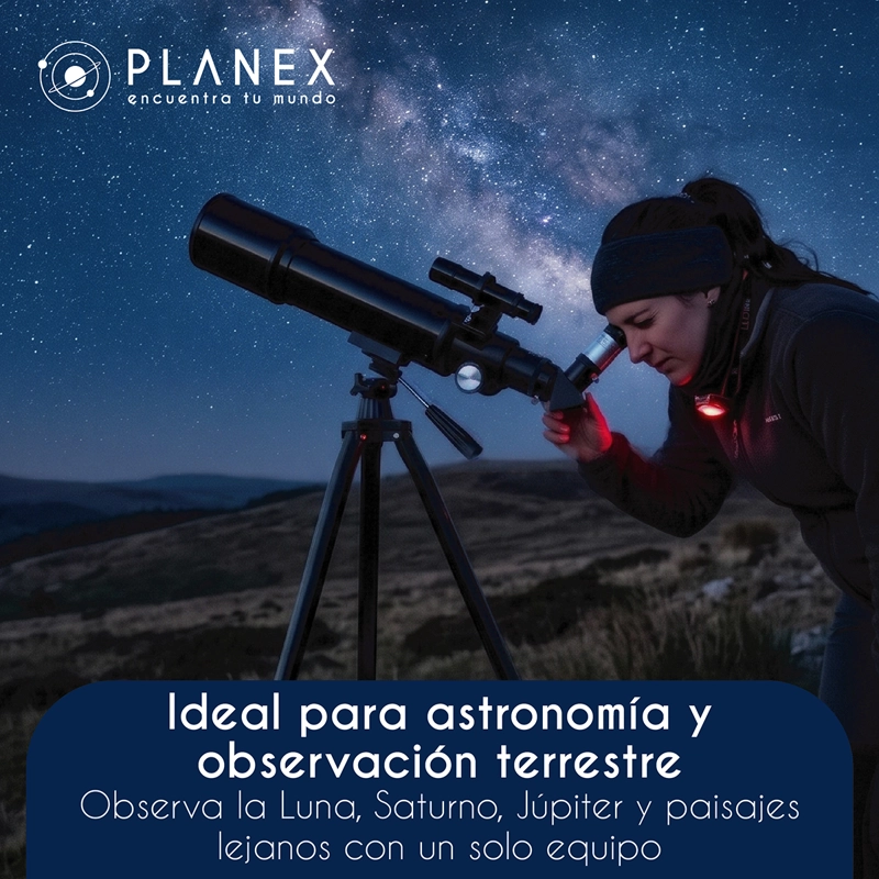 TELESCOPIO ASTRONOMICO MONOCULAR F50080 PLANEX + SOPORTE CELULAR - 10
