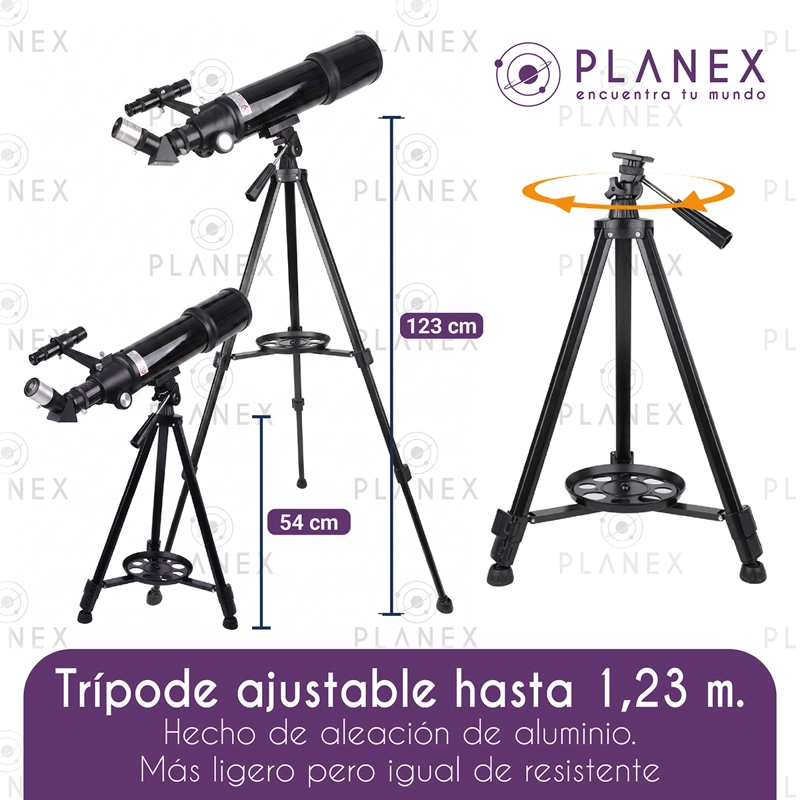 TELESCOPIO ASTRONOMICO MONOCULAR F50080 PLANEX + SOPORTE CELULAR - 8
