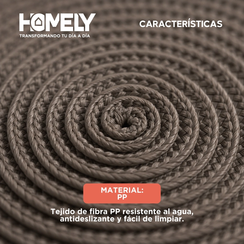 PACK X 6 INDIVIDUALES DE MESA CIRCULARES HOMELY COLOR CAFE - 4