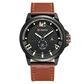 RELOJ HOMBRE CURREN EN CUERO MOVIMIENTO CUARZO CLASICO Y MODERNO. - 1