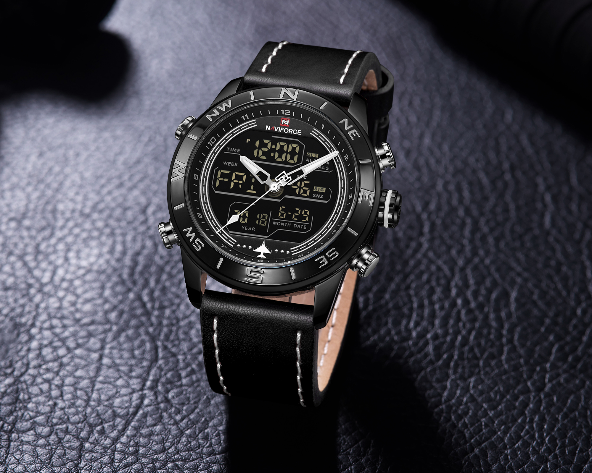 RELOJ HOMBRE NAVIFORCE NEGRO ANALOGO DIGITAL. - 2