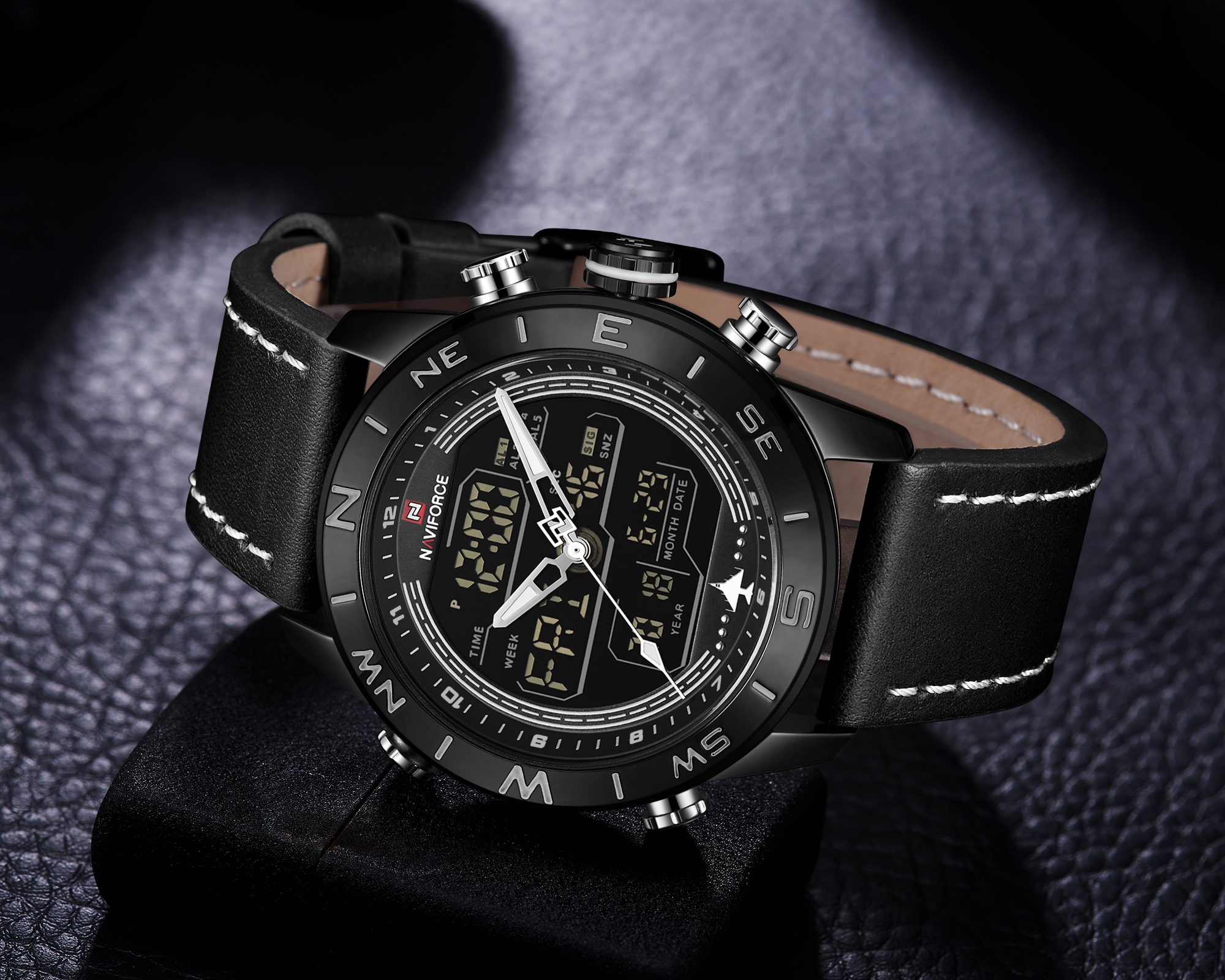 RELOJ HOMBRE NAVIFORCE NEGRO ANALOGO DIGITAL. - 3