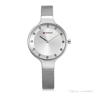 RELOJ CURREN DE MUJER 9008 PLATEADO EN ACERO INOXIDABLE | AJUSTABLE - 1